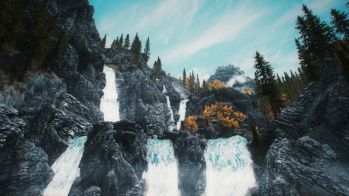 the-elder-scrolls-v-skyrim-video-games-waterfall-waterfalls-wallpaper